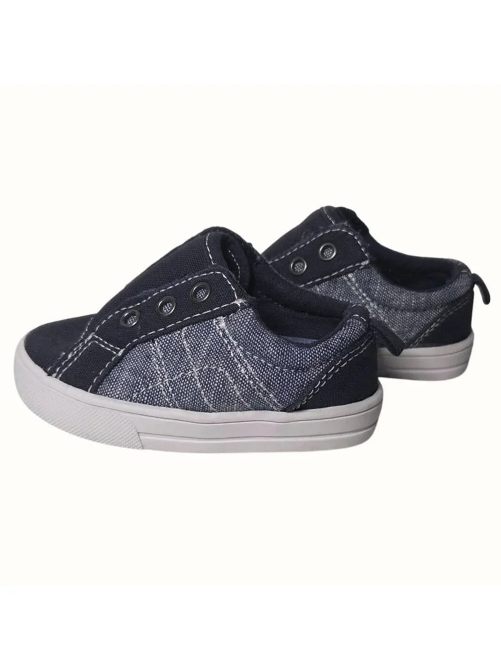 Wonder Nation Infant Baby Boy's Size 3 Black Casual Canvas Sneakers